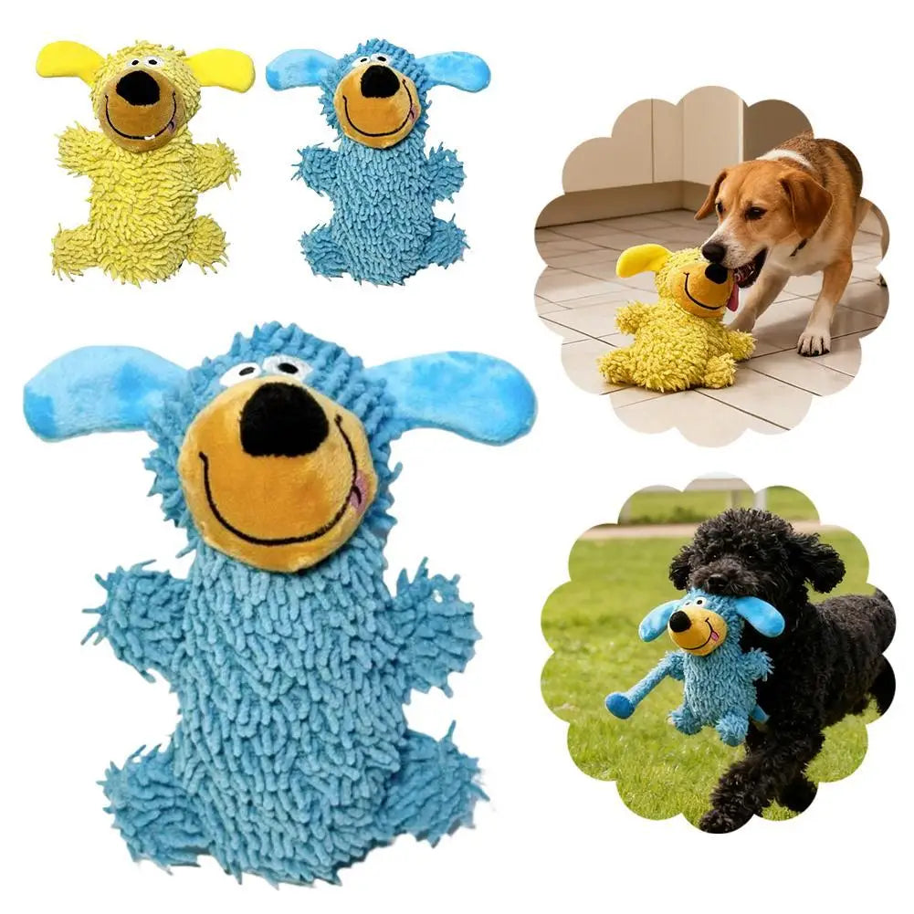 Squeaky Dog Toys Plush Cartoon Puppy Toys Aggressive Chewers Interactive Games Soft Doll Small Dogs Teeth Grinding Pet Products
