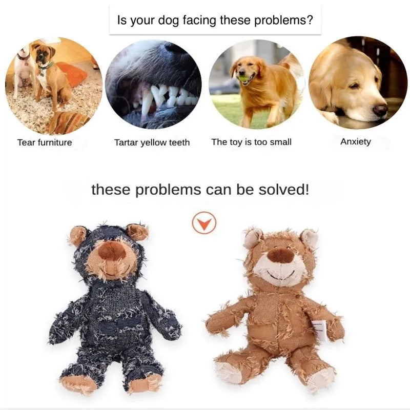 Squeaky Plush Teddy Bear Chew Toy for Dogs - view 4