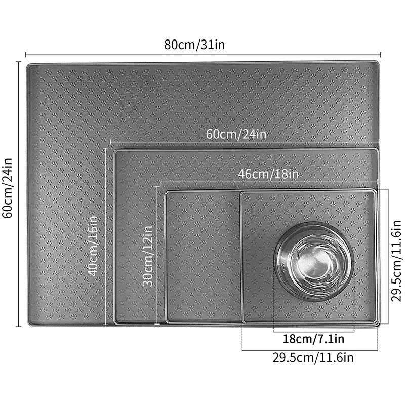 Waterproof Silicone Bowl Mat for Dogs and Cats - view 2