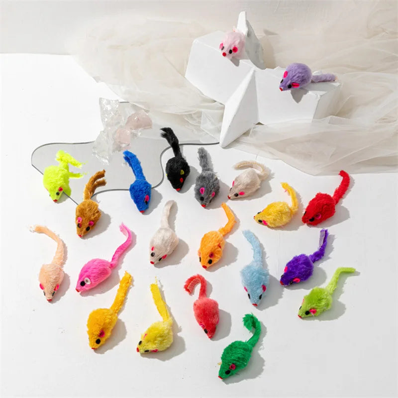 Rainbow Feather Mouse Cat Toy