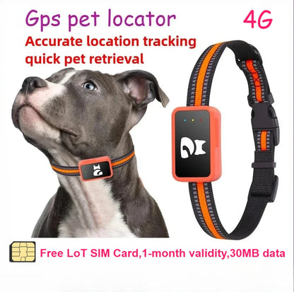 4G Smart Dog Collar Holder GPS Tracker for pet Waterproof Free SIM Cat Tracking Device Pet Locator with Find My for iOS Android