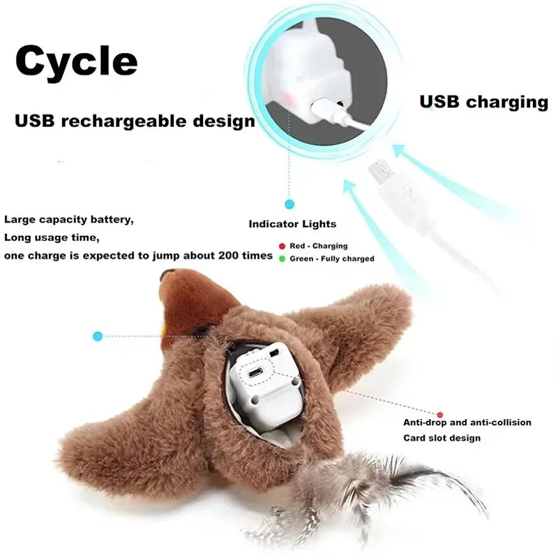 Rechargeable Flapping Bird Cat Toy