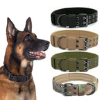 Military-Style Tactical Dog Collar for Medium and Large Dogs