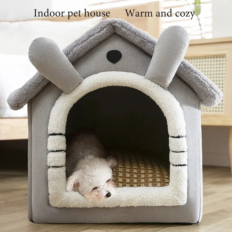 Foldable Washable Cat House Bed for Cats and Small Dogs - view 4