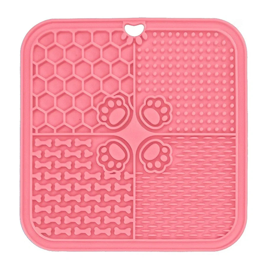 11 Colors Pet Slow Feeding Mat With Spatula Silicone Suction Cup Dog Cat Licking Mat Increase Eating Fun Slow Feeding