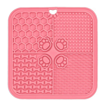 11 Colors Pet Slow Feeding Mat With Spatula Silicone Suction Cup Dog Cat Licking Mat Increase Eating Fun Slow Feeding