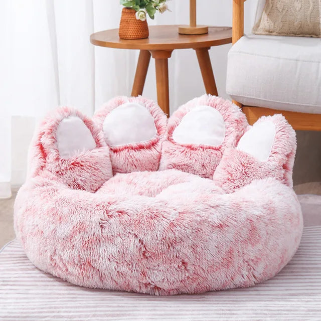 Bear Paw Shaped Cozy Dog Bed