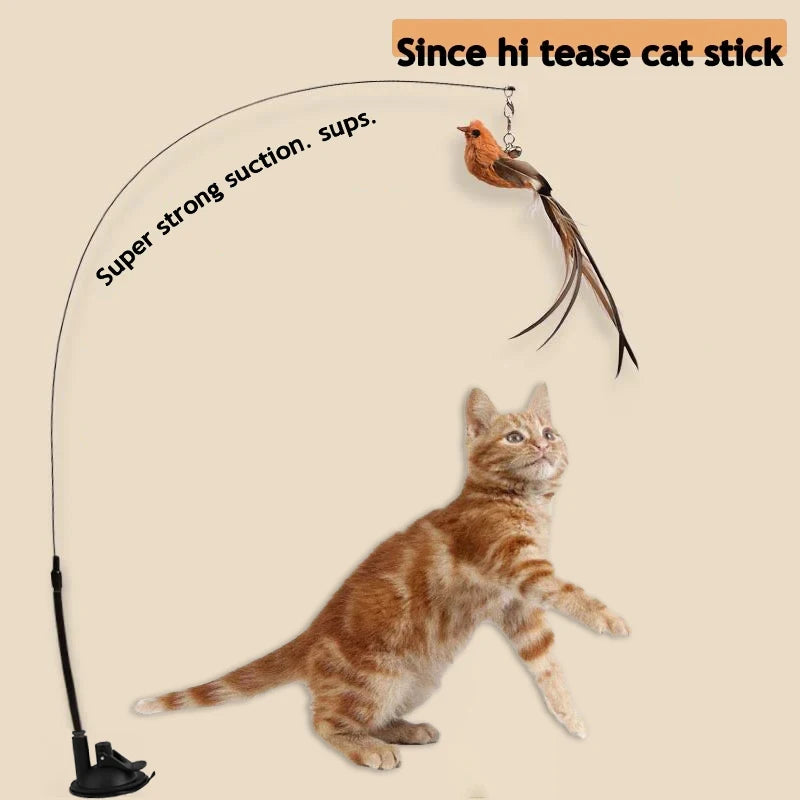 Feather Wand Cat Teaser Toy