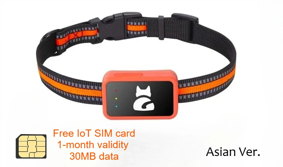 4G Smart Dog Collar Holder GPS Tracker for pet Waterproof Free SIM Cat Tracking Device Pet Locator with Find My for iOS Android