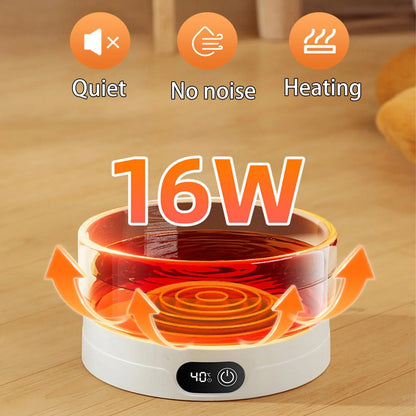 Heated Pet Bowl 4 Temperature Settings Automatic Pet Drinking Plate Thermal Heated Water Bowl for Chickens Ducks Birds Animals