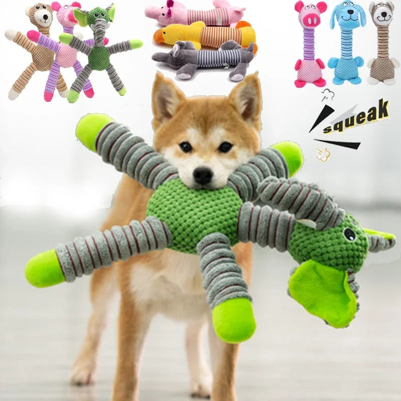 Tough Squeaky Plush Animal Chew Toy for Large Dogs - view 2
