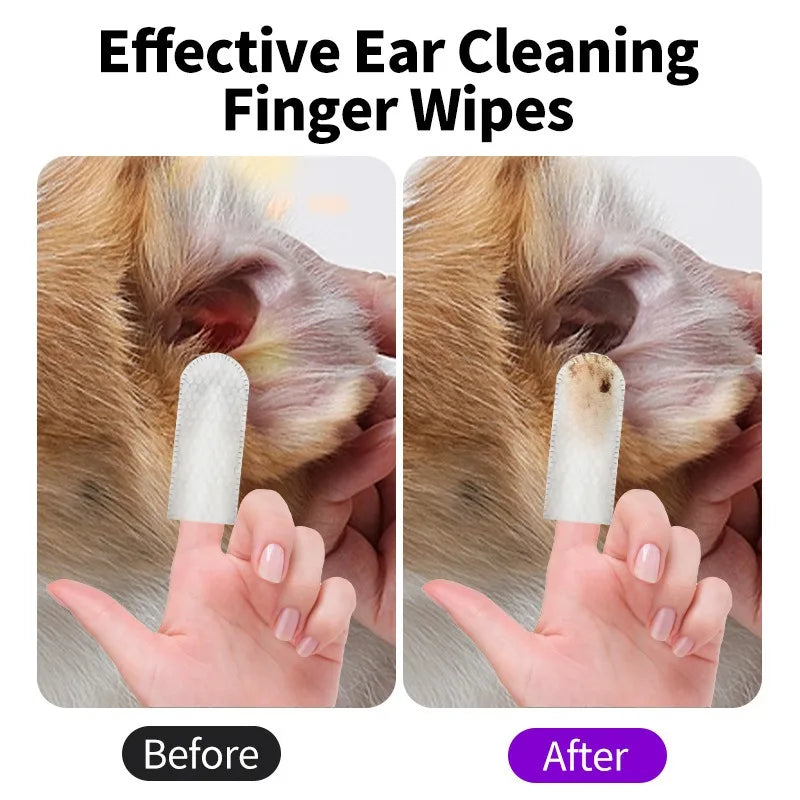 Ear Mite Removal Wipes for Cats and Dogs