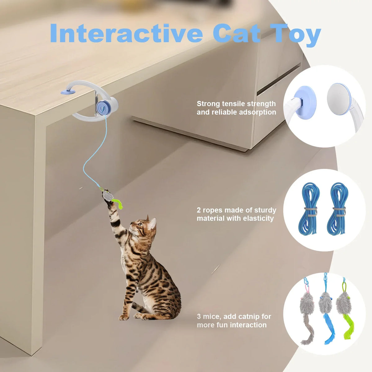 Rechargeable Door-Hanging Interactive Cat Toy - view 4