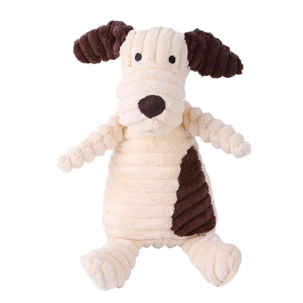 Corduroy Plush Squeaky Dog Toy