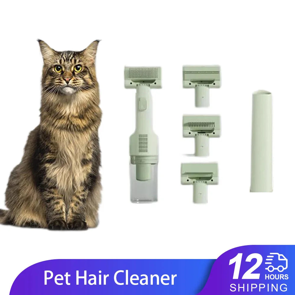 Pet Grooming Vacuum Kit with 5 Brush Heads
