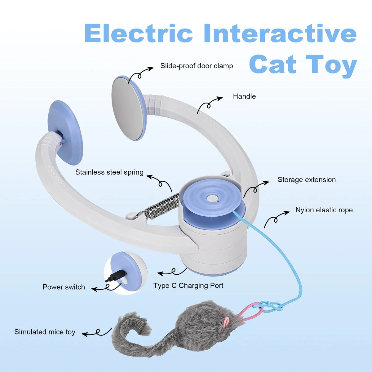Rechargeable Door-Hanging Interactive Cat Toy - view 5