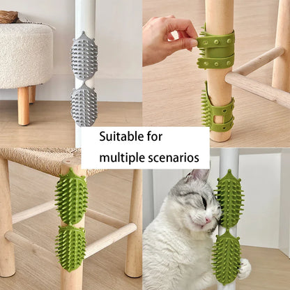 2/1Pcs Pet Cat Hair Removal Massage Comb Cats Scratching Rubbing Brush Kitten Grooming Selfcleaning Scratchers Cleaning Combs