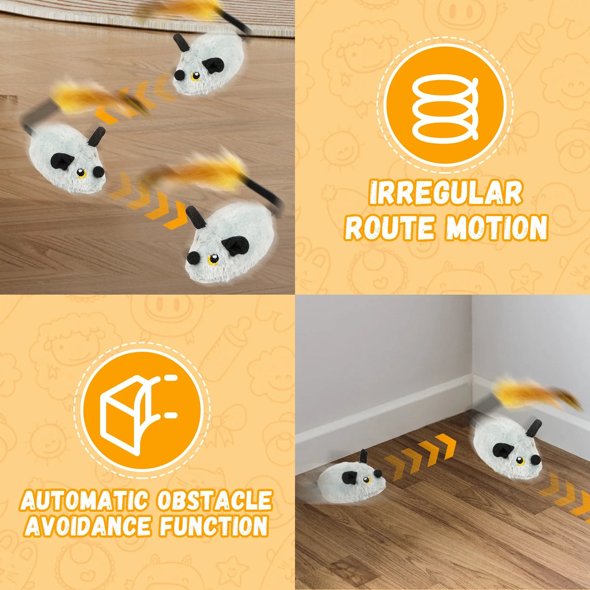 Rechargeable LED Moving Mouse Cat Toy - view 5