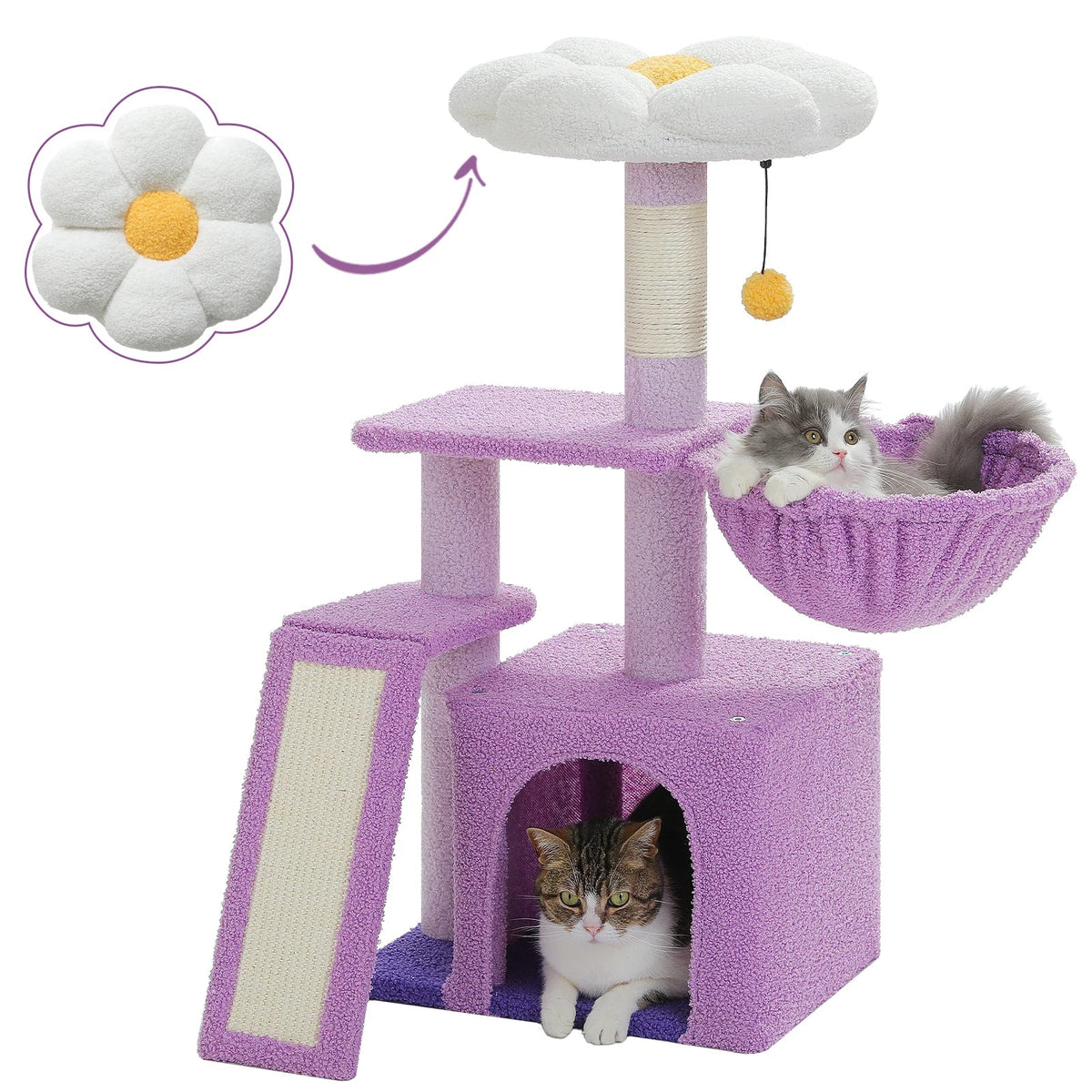 Small Cat Tree with Sisal Scratching Post and Condo - view 18