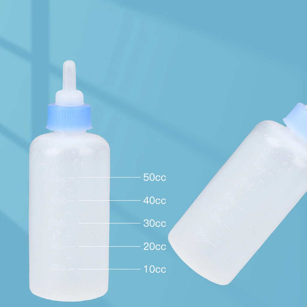 Silicone Pet Milk Bottle Feeding Set, 60ml