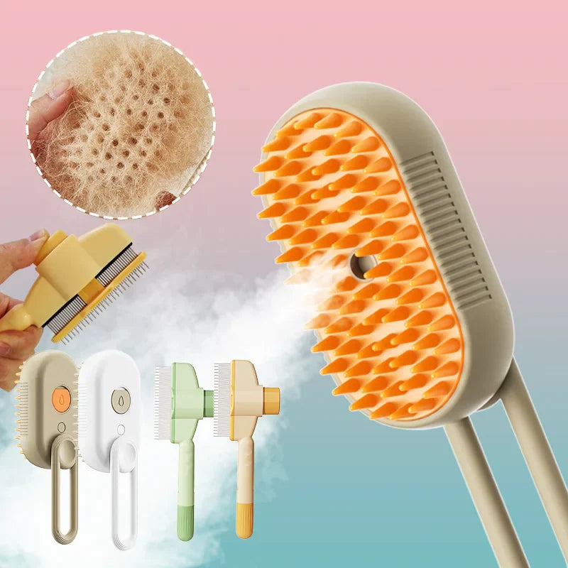 Multifunction Steam Spray Grooming Brush Kit for Dogs and Cats - view 3