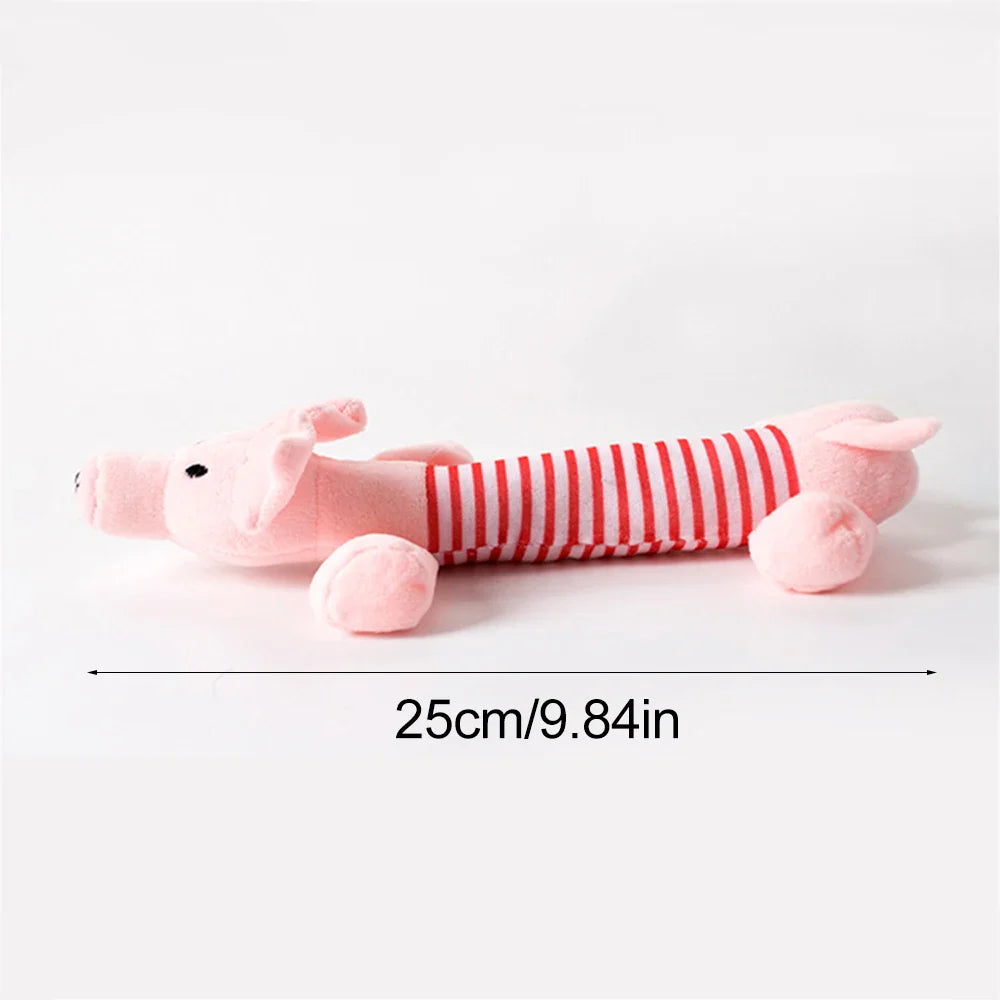 Stuffing-Free Squeaky Crinkle Animal Dog Toy - view 19
