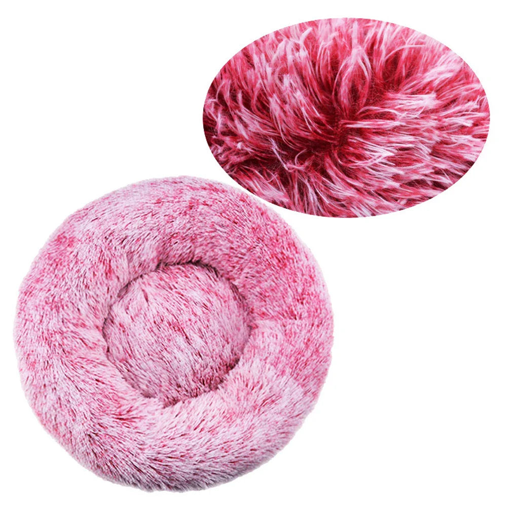Washable Round Plush Basket Bed for Dogs and Cats - view 12