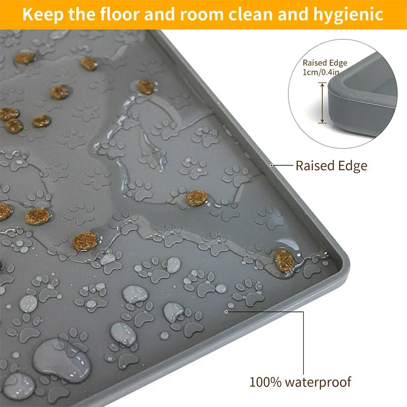 Waterproof Silicone Bowl Mat for Dogs and Cats - view 5