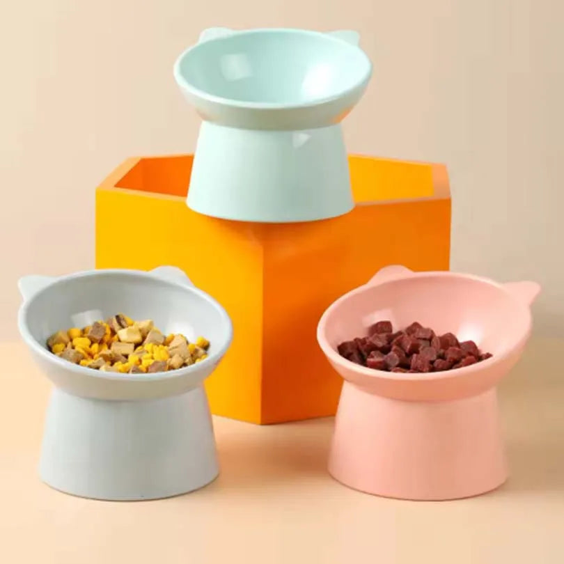 Tilted Anti-Tip Food and Water Bowl for Dogs and Cats