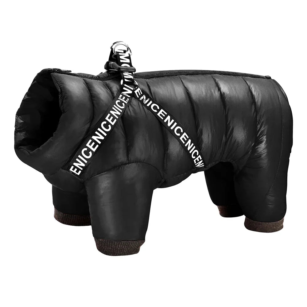 Waterproof Winter Dog Jacket with Built-In Harness - view 12