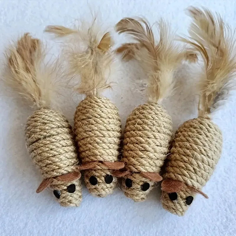 Sisal Mouse Cat Toys, 1/4 Pack - view 8