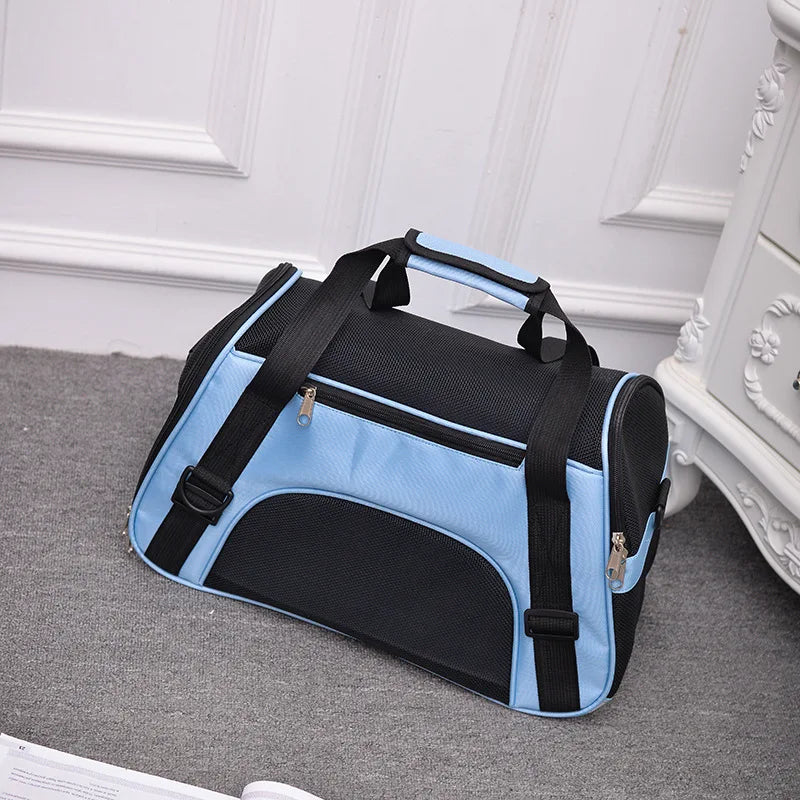 Foldable Mesh Pet Carrier Shoulder Bag for Cats and Dogs - view 7