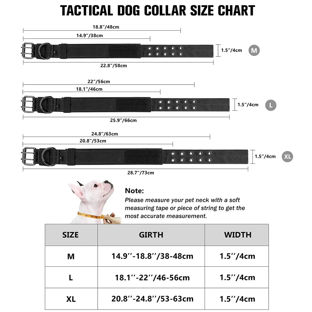 Military-Style Tactical Dog Collar for Medium and Large Dogs - view 4