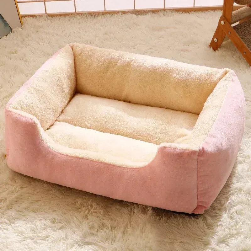 Cozy Cushioned Cat Bed Basket