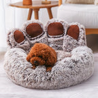 Bear Paw Shaped Cozy Dog Bed
