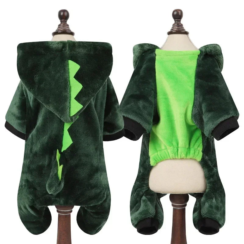 Cartoon Animal Winter Pajama Costume for Small Dogs and Cats - view 8