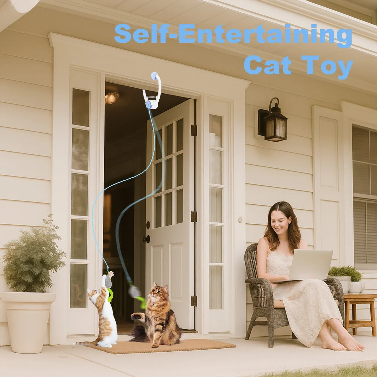 Rechargeable Door-Hanging Interactive Cat Toy - view 2
