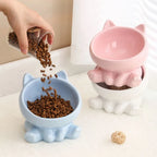 Tilted Ceramic Raised Bowl for Cats and Dogs - view 5