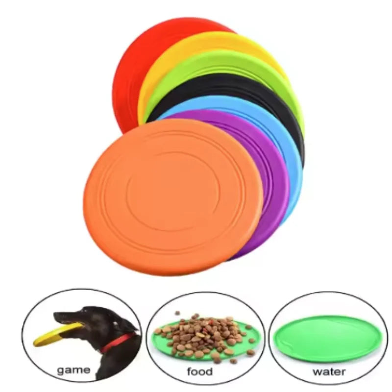 Silicone Flying Saucer Funny Dog Cat Toy Dog Game Flying Discs Resistant Chew Puppy Training Interactive Pet Supplies