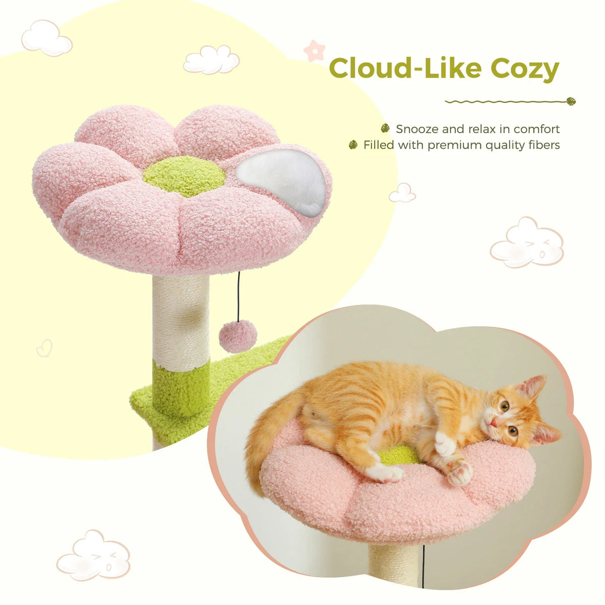 Flower Cat Tree with Sisal Scratching Posts - view 4