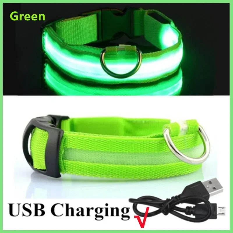 USB Rechargeable LED Dog Collar, 3 Light Modes - view 8