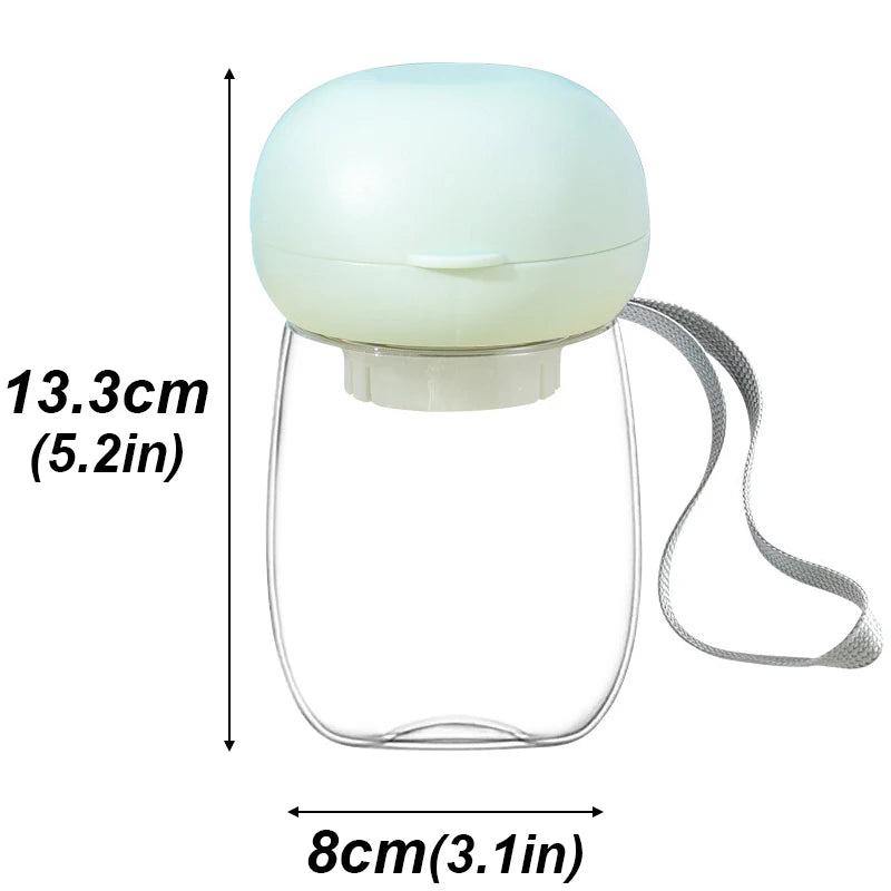 Portable Pet Travel Water Cup with Lanyard, 300-550ml