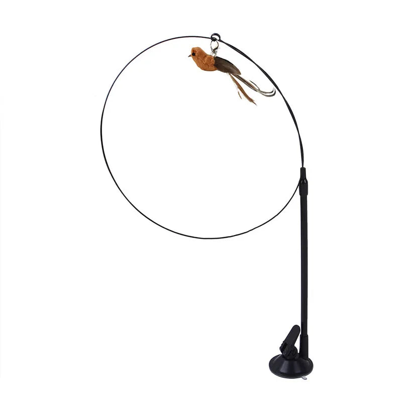 Suction Cup Bird Feather Cat Teaser Wand Toy - view 7