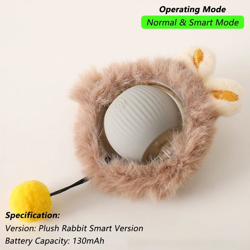 Rechargeable Smart Rolling Ball Cat Toy with Tail - view 8