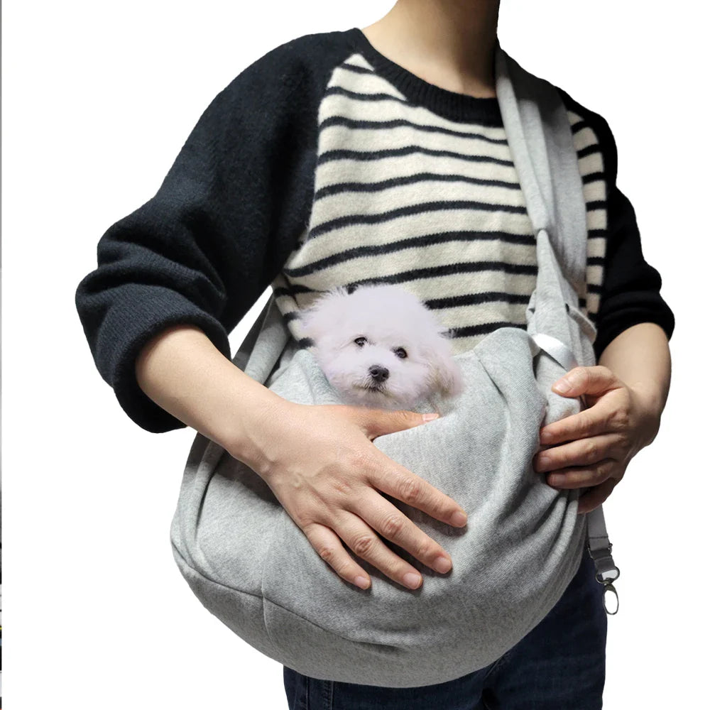 Hands-Free Pet Sling Carrier for Small Dogs and Cats