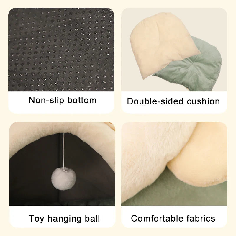 Deep Sleep Cartoon Cave Bed for Cats - view 5