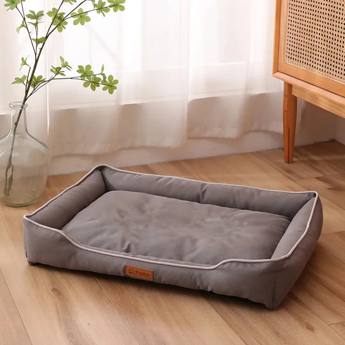 Bite-Resistant Waterproof Square Dog Bed for Large Dogs - view 11