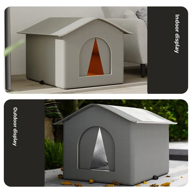 Waterproof Outdoor Winter Cave Bed for Cats and Small Dogs - view 5