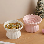 Elevated Ceramic Slow-Feed Cat Bowl