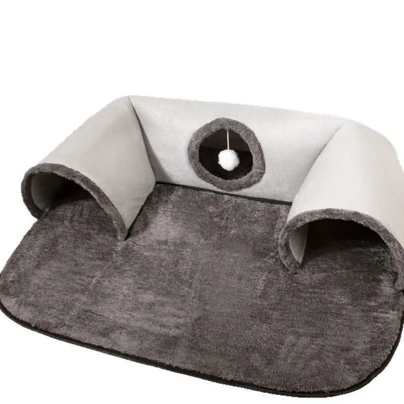 U-Shaped Washable Cat Tunnel Bed - view 5